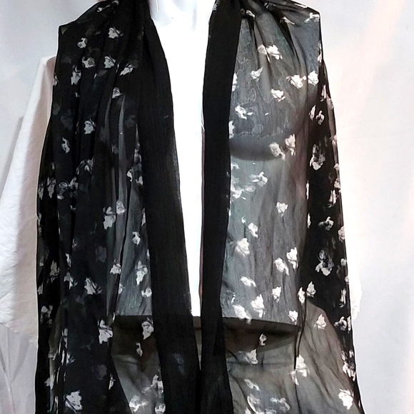 DKNY wrap, scarf OS Black - Picture 1 of 5